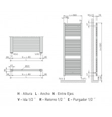 Toallero Eléctrico Z-T 1600x400 TEC+