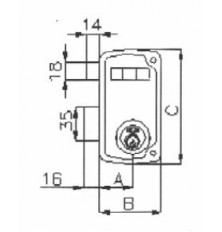 Cerradura Ucem 4056A HB 65 Derecha