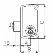 Cerradura Ucem 4056C HB 75 Derecha