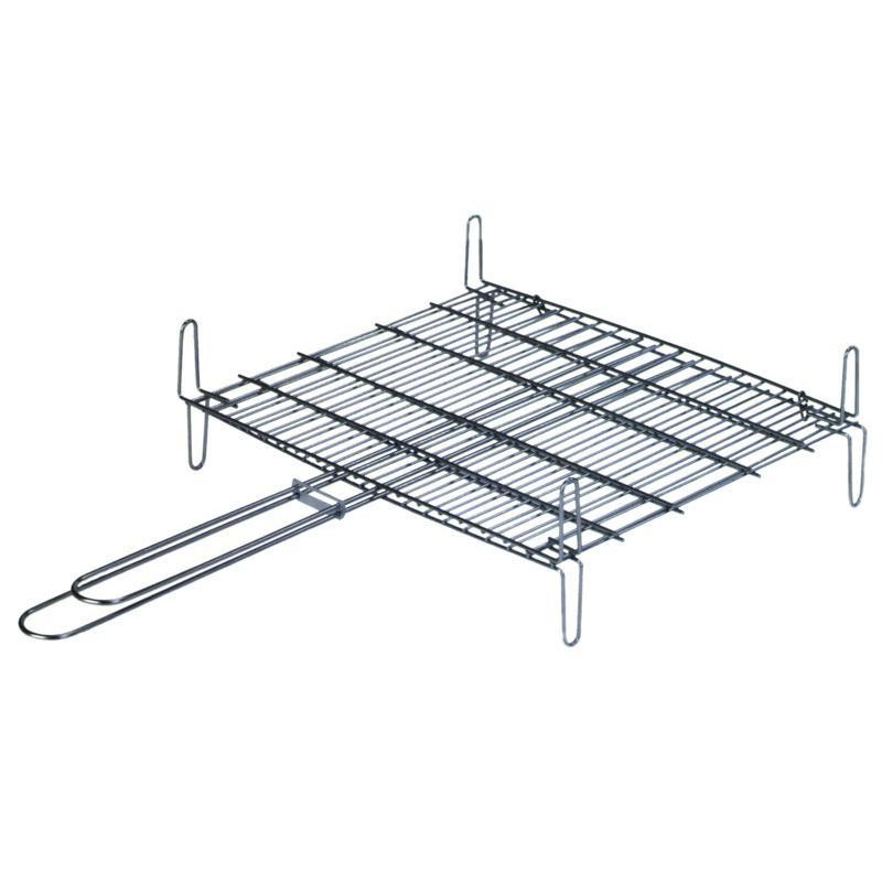 Parrilla Inox Doble 35x40 con patas