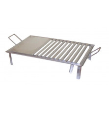 Parrilla Inox Mixta 70x50 con patas