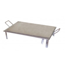 Parrilla Inox Plancha 70x50 con patas