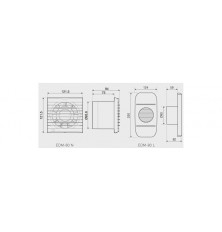 Extractor aseo ventiladores SolerPalau EDM-80L rectangular