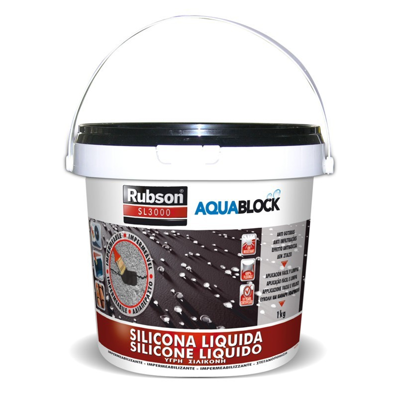 Silicona Líquida Aquablock SL3000 Negra 1 Kg. Silicona Líquida Aquablock SL3000 Negra 1 Kg.