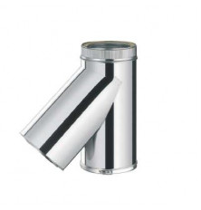 Te 45º Inox/Inox Doble Pared c/purga 316L