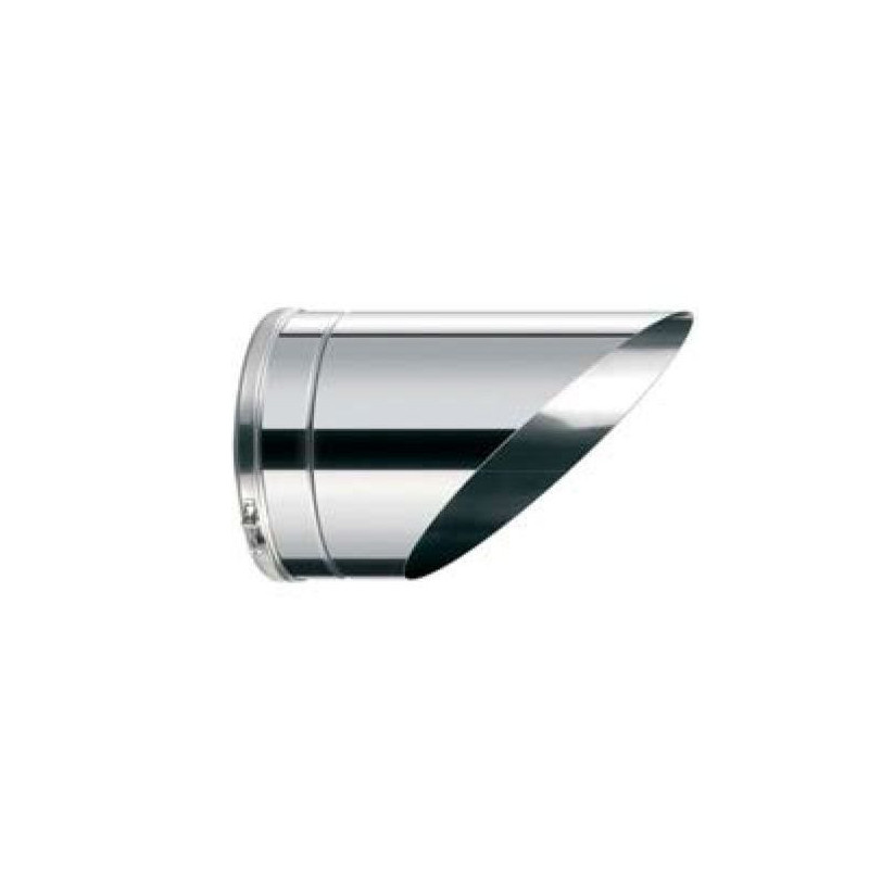 Salida Horizontal Corte Flauta Inox Doble Pared Salida Horizontal Corte Flauta Inox Doble Pared