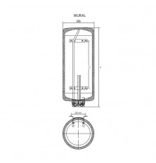 Termo Eléctrico Inox Duplex 2205 E20DP - Cotas