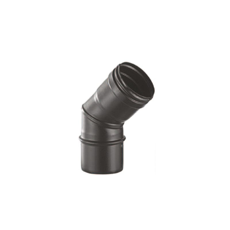 Codo 45º Acero Vitrificado Negro Mate SWJ VT