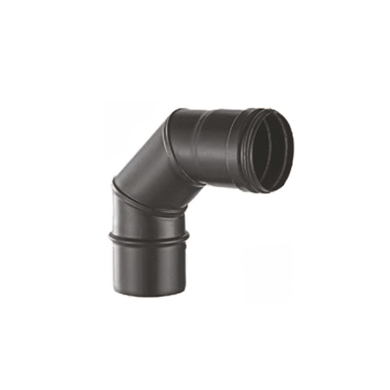 Codo 90º Acero Vitrificado Negro Mate SWJ VT