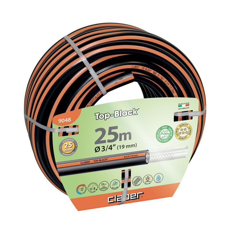 Manguera Claber Top-Black 19x25 Rollo 25 M.