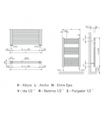 Toallero Eléctrico Z-T 800x400 EHNSI