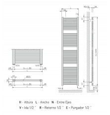 Toallero Eléctrico Z-T 1800x450 EHNSI