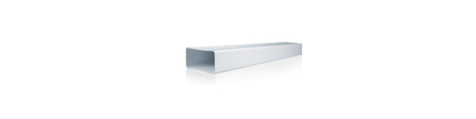 Conducto rectangular rígido de 110x55 mm.